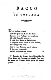 Bacco in Toscana ed Arianna inferma