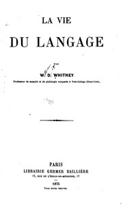 La vie du langage