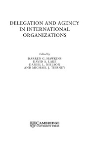 Delegation and agency in international organizations