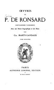 Œuvres de P. de Ronsard, gentilhomme vandomois