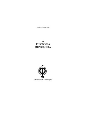 A filosofia brasileira