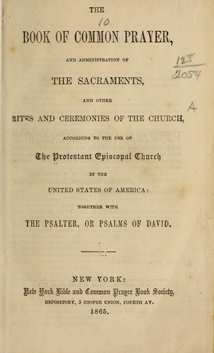The Book of common prayer