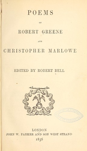 Poems of Robert Greene and Christopher Marlowe