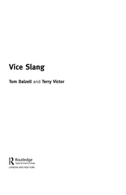 Vice slang