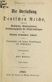 Die Verfassung des deutschen Reichs
