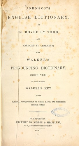 Johnson's English dictionary