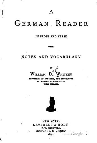 A German Reader in Prose and Verse: With Notes and Vocabulary