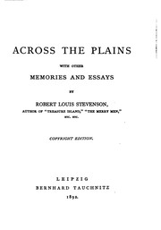 Across the plains with other memories and essays