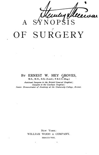 A synopsis of surgery