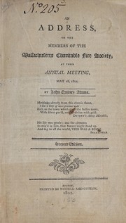An address to the members of the Massachusetts Charitable Fire Society at their annual meeting, May 28, 1802