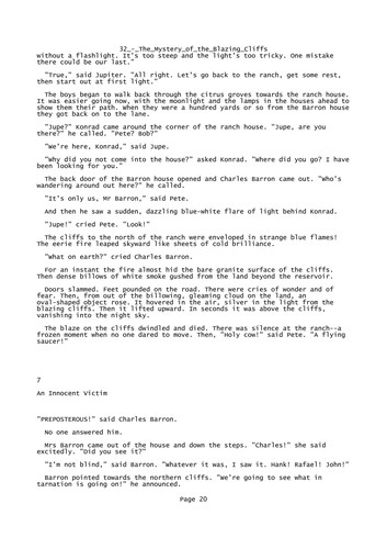 MYSTERY OF THE BLAZING CLIFFS (Three Investigators, No 32)