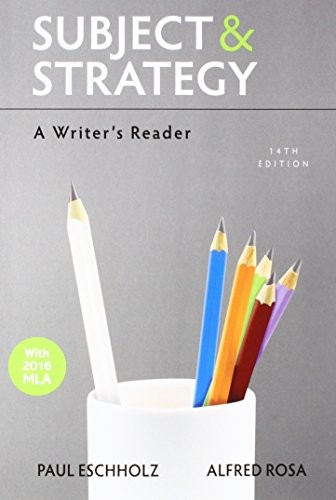Subject and Strategy & LaunchPad Solo for Readers and Writers Subject and Strategy & LaunchPad Solo for Readers and Writers