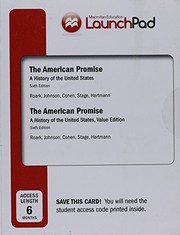 LaunchPad for The American Promise and The American Promise Value Edition