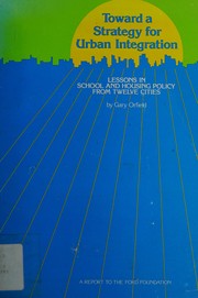 Toward a strategy for urban integration