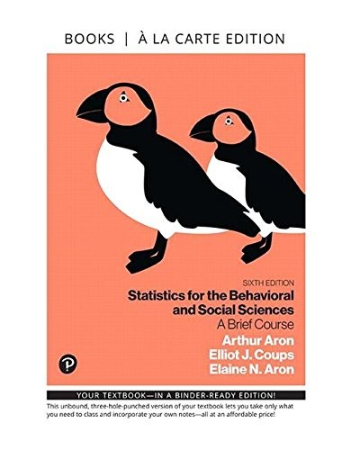 Statistics for the Behavioral and Social Sciences