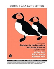 Statistics for the Behavioral and Social Sciences