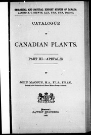 Catalogue of Canadian plants. Part III, apetalae