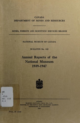 Annual reports of the National Museum 1939-1947
