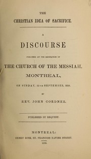 The Christian idea of sacrifice
