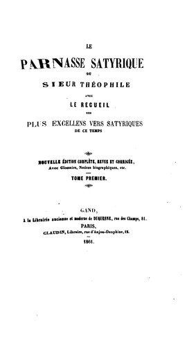Le Parnasse satyrique du Sieur Théophile
