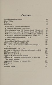 Uniform titles for music