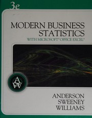 Modern business statistics with Microsoft Office Excel