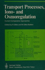 Transport Processes, Iono-, and Osmoregulation