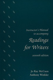 Instructor's manual to accompany Readings for writers, seventh edition