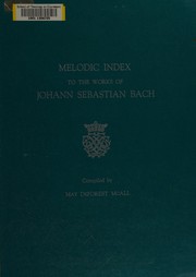 Melodic index to the works of Johann Sebastian Bach