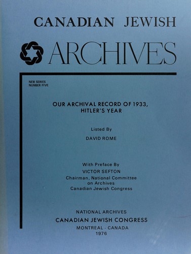 Our archival record of 1933, Hitler's year