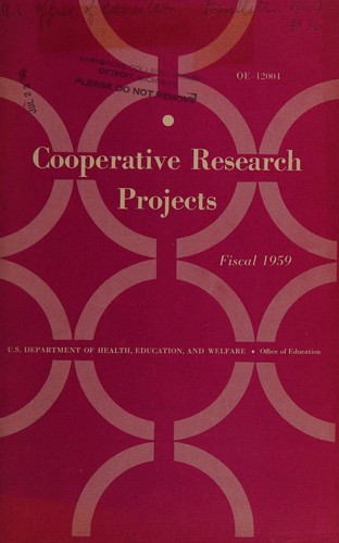 Cooperative research projects, fiscal 1959