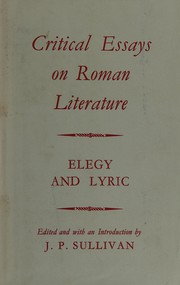 Critical essays on Roman literature