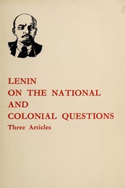 Lenin on the national and colonial questions