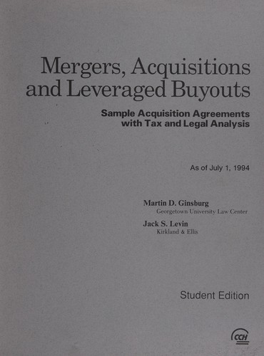 Mergers, acquisitions, and leveraged buyouts