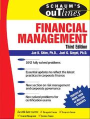 Schaum's Outline of Financial Management, Third Edition (Schaum's Outlines)