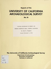 Salvage archaeology in Nimbus and Redbank Reservoir areas, central California