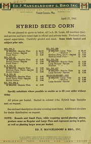 Hybrid seed corn