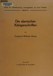Die elamischen Königsinschriften