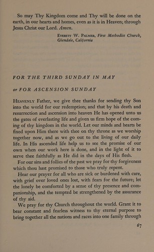 Pastoral prayers through the year