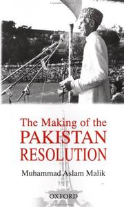 The making of the Pakistan resolution