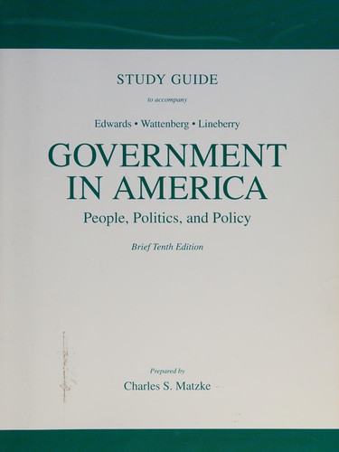 Study Guide for Government in America