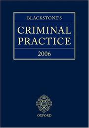 Blackstone's Criminal Practice 2006
