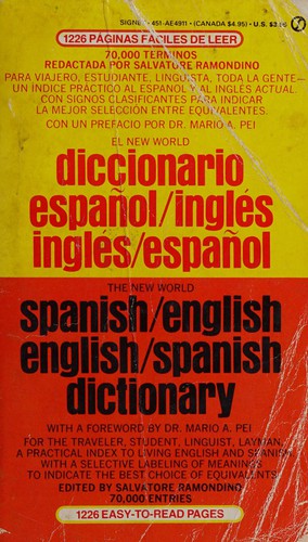 Spanish-English, English-Spanish Dictionary, The New World