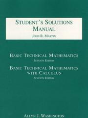 Students Solutions Manual/Basic Technical Mathematics