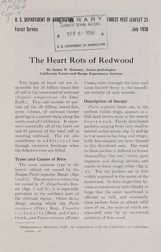 The heart rots of redwood