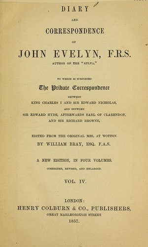 Diary and correspondence of John Evelyn