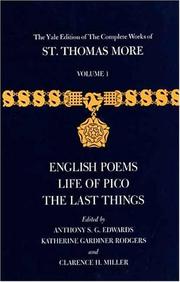 The Yale Edition of The Complete Works of St. Thomas More