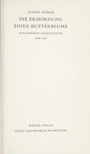 Die Ermordung einer Butterblume