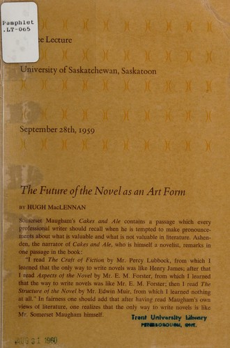 The future of the novel as an art form