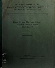 Hierarchy and marriage alliance in South Indian kinship